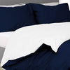 Navy Blue & White Reversible Duvet Cover Set