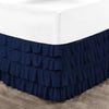 Navy Blue Waterfall Ruffle Bed Skirt