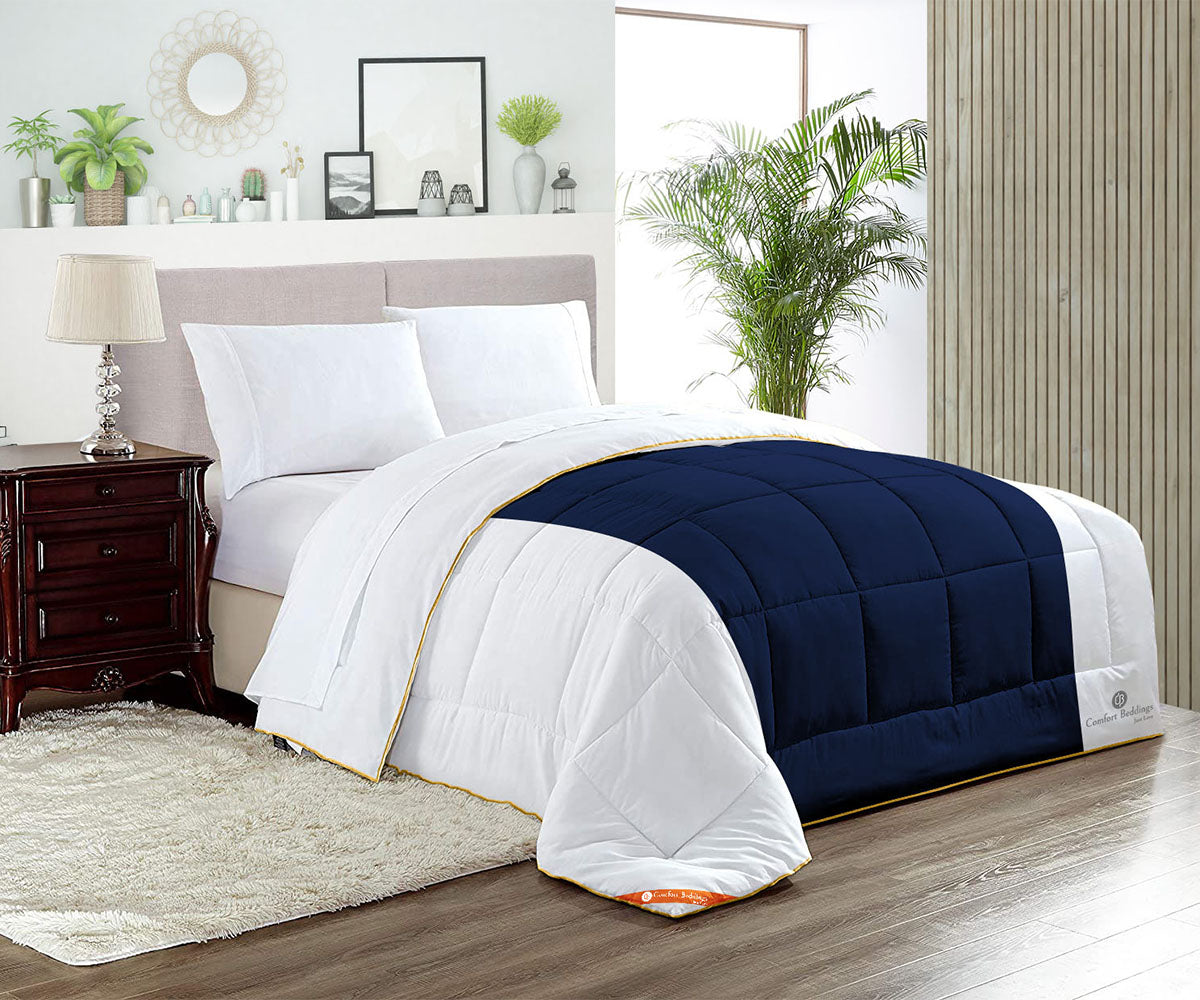 Navy Blue Contrast Comforter Set
