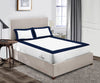 Luxurious Navy Blue with White Two Tone Fitted Sheets