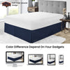 NAVY BLUE PLEATED BED SKIRT