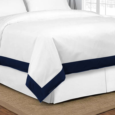 Original Navy Blue Two Tone Duvet Cover