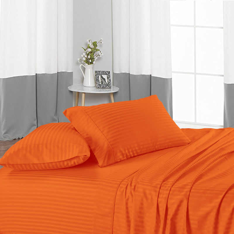 Orange Stripe Waterbed Sheets