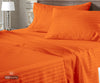 Luxury Orange Stripe Flat Sheets Set