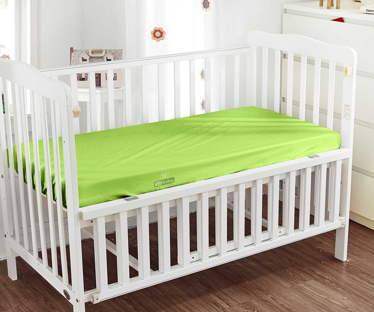 Parrot Green Fitted Crib Sheets