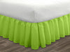 Luxury Parrot Green Ruffled Bed Skirt