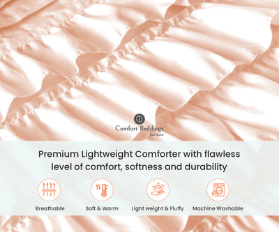 Best Selling peach ruffled comforter