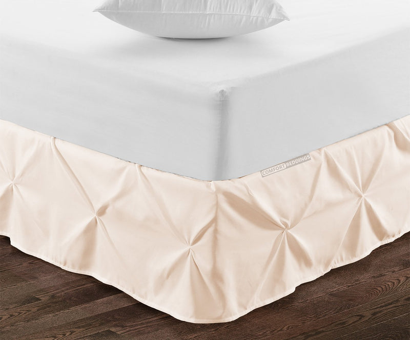 Peach Pinch Bed Skirt