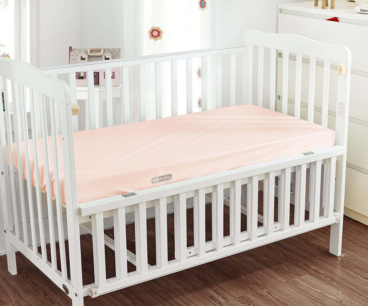 Peach Fitted Crib Sheets