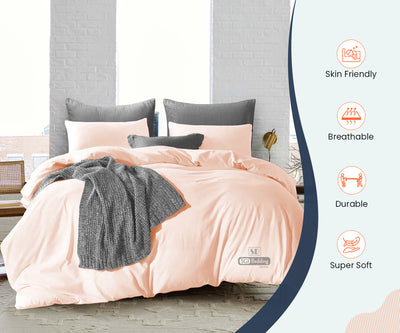 peach duvet cover queen