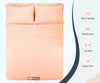 Peach Stripe Flat Bed Sheet