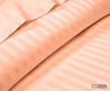 Peach Stripe Flat Sheets Set