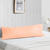 Peach stripe 20x54 body pillow covers