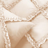Egyptian Cotton Peach Diamond Ruffled Duvet Cover