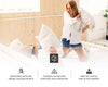 100% Egyptian cotton Plum - white contrast pillowcases