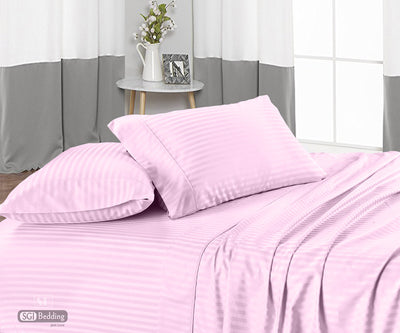 Pink Striped Sheet Set