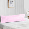 Pink stripe 20x54 body pillow covers