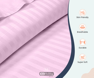 Pink Striped Sheet Sets
