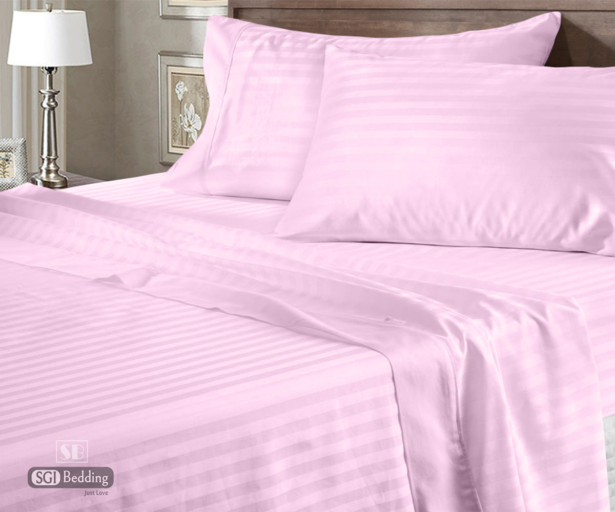 Pink Stripe Waterbed Sheets
