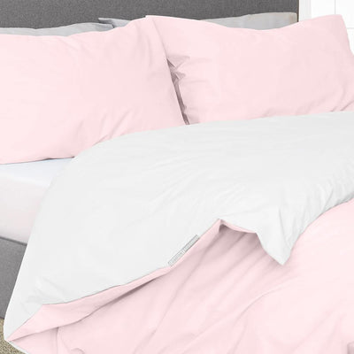 Luxury Pink Reversible Duvet Cover Set