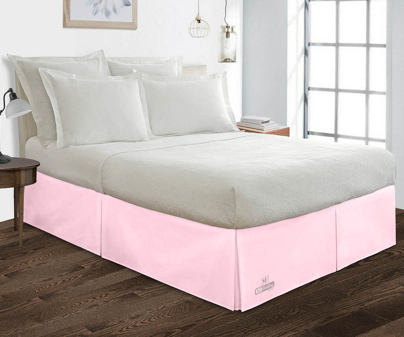 PINK PLEATED BED SKIRT