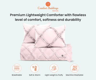 Pink Diamond Ruffle Comforter