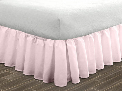 Luxury Pink Ruffled Bed Skirt
