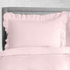 Pink Trimmed Ruffle Duvet Cover Set