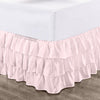 Pink Multi Ruffle bed skirt
