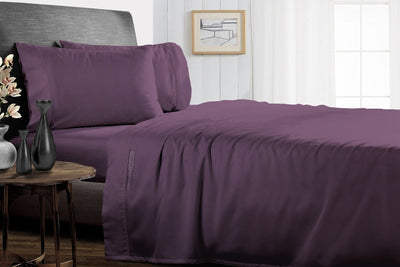 Plum Split Sheet Set