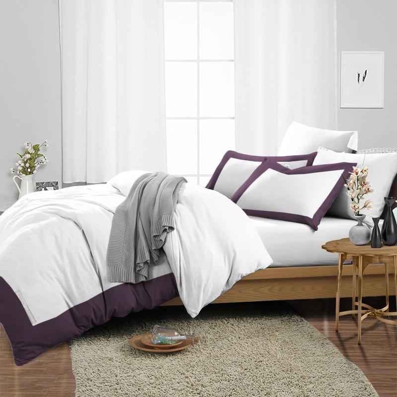 Most Selling Plum Two Tone Duvet Cover