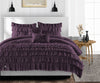 Most Selling Plum ruffled comforter