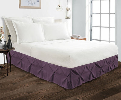 Plum Pinch Bed Skirt