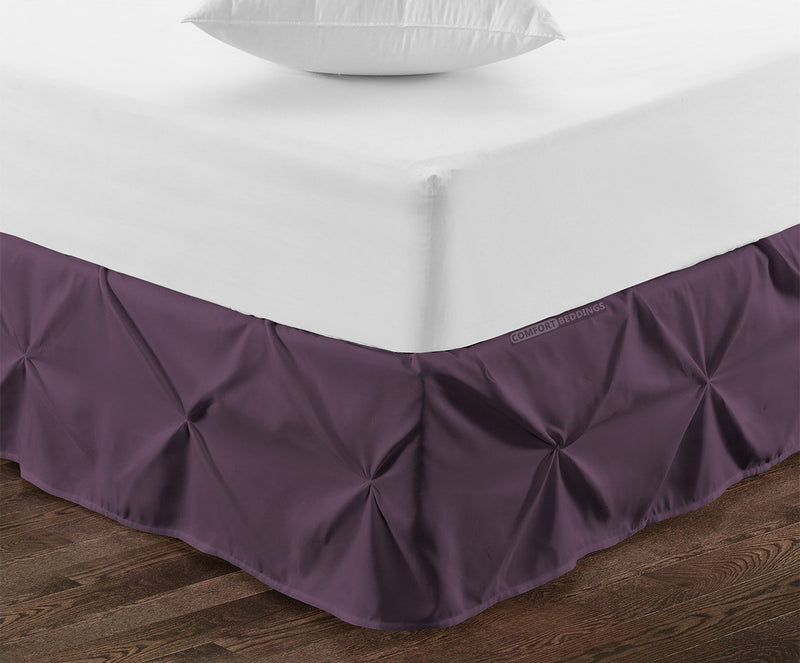 Plum Pinch Bed Skirt