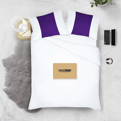 Cozy Puple  - white contrast pillowcases
