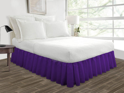 Luxury Purple Ruffle Bed Skirt