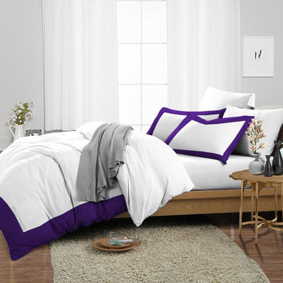 Top Rated Purple 3 Piece Two Tone Duvet Cover