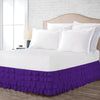 Purple Waterfall Ruffled Bed Skirt