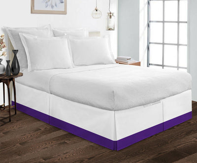 High Quality Purple Two Tone bed skirt