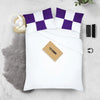 Cozy Purple  - white chex pillowcases