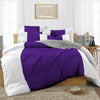 Elegant  Purple contrast Colour Bar Duvet Cover