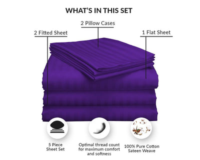 Purple Stripe Split Sheets