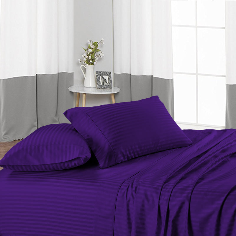 Purple Stripe Waterbed Sheet