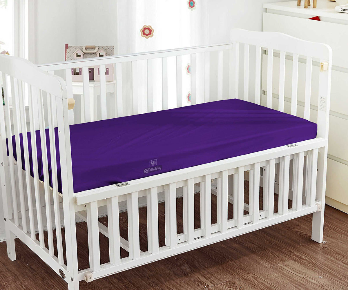 Purple Fitted Crib Sheets