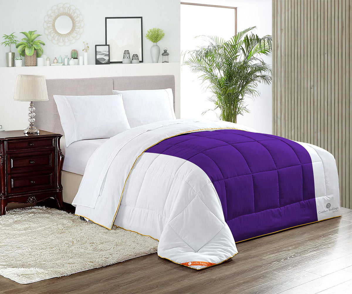 Luxury Purple 3 Piece contrast comforter