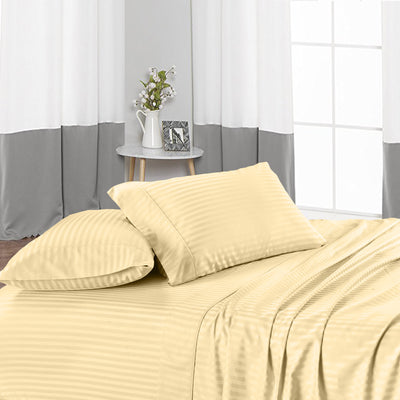 Rust Stripe Waterbed Sheets Set