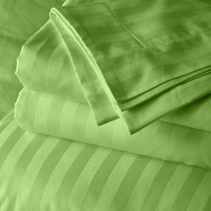 sage stripe body pillow covers