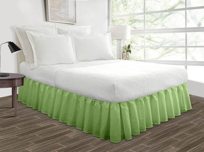 Luxury Sage Ruffle Bed Skirt