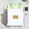 Soft Luxurious Sage - white contrast pillowcases