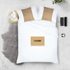 100% Egyptian cotton Taupe - white contrast pillowcases